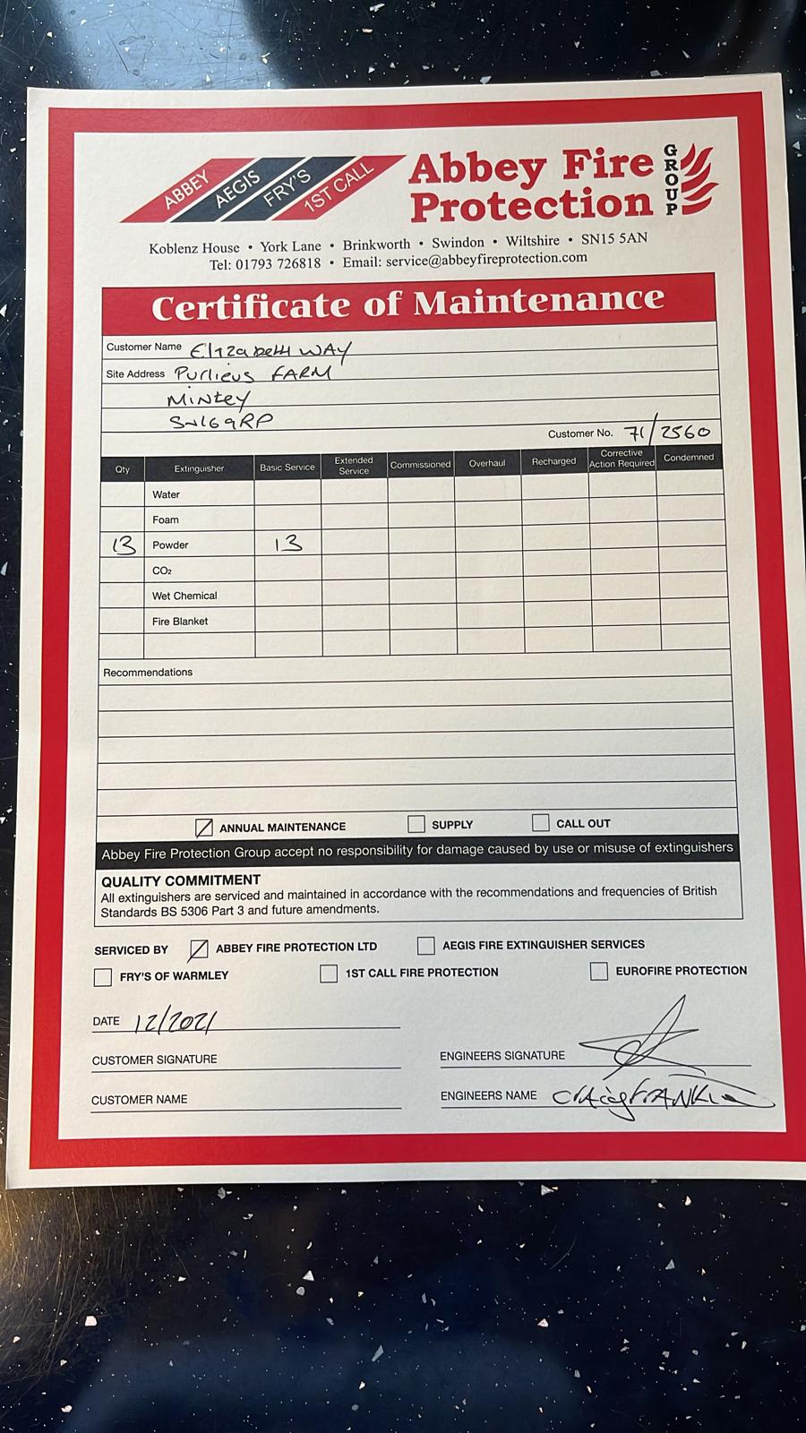 Caravan Storage Wiltshire Fire prevention and safety